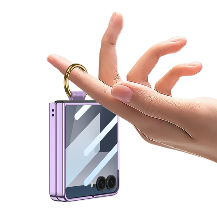 GKK - GKK Galaxy Z Flip 7 Mobilskal Ringhållare - Svart