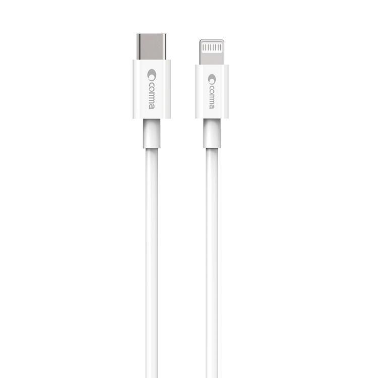 Comma USB-C till Lightning kabel 1.5m 3A Jub MFi - Vit | 3541 | AlltMobil