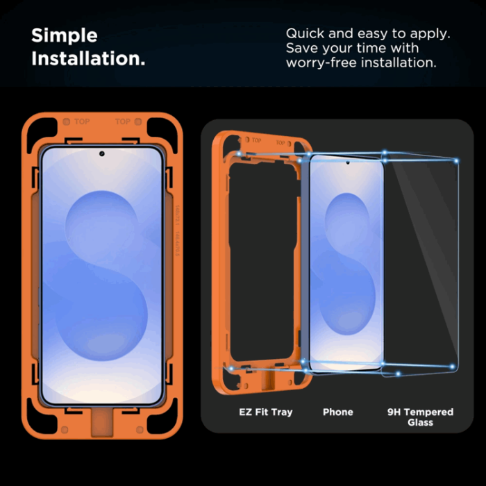 Tech-Protect - [2-Pack] Galaxy S25 Härdat Glas Skärmskydd Quick Set
