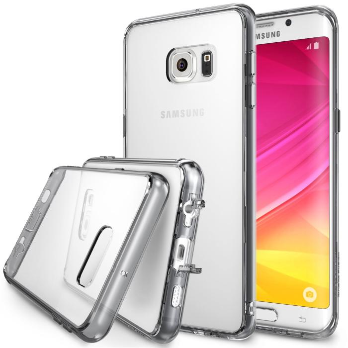 Rearth - Ringke Fusion Shock Absorption Skal till Samsung Galaxy S6 Edge Plus - Grå