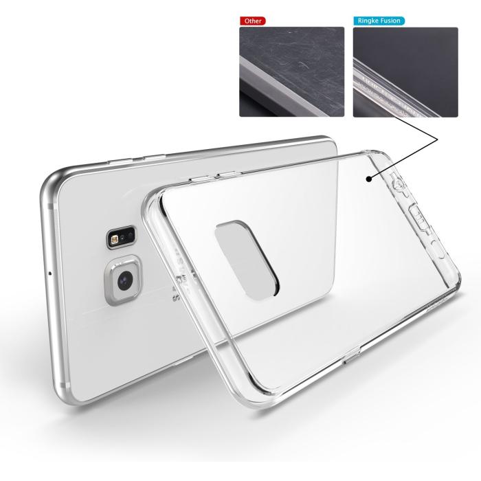 Rearth - Ringke Fusion Shock Absorption Skal till Samsung Galaxy S6 Edge Plus - Grå