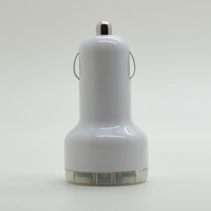 UTGATT4 - Ladda två enheter samtidigt med Daul Port USB billaddare (Vit)