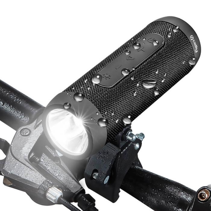 Celly - Celly Lampa, Högtalare, Powerbank (3600 mAh) för cykel, e-scooter