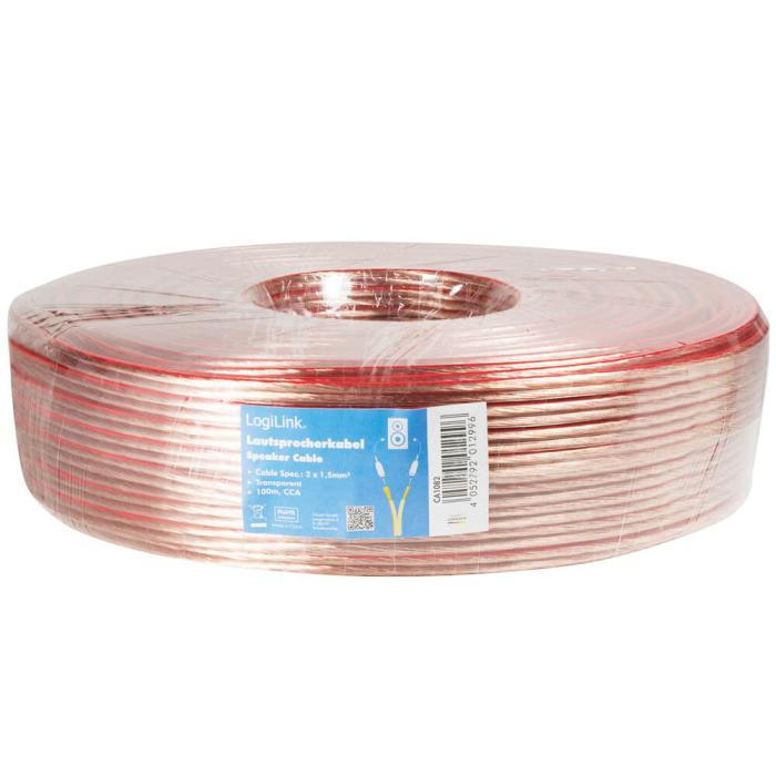 LogiLink - LogiLink Högtalarkabel 2x1 5 100m Tr