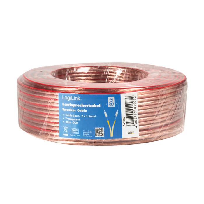 LogiLink - LogiLink Högtalarkabel 2x1 5 25m Tr