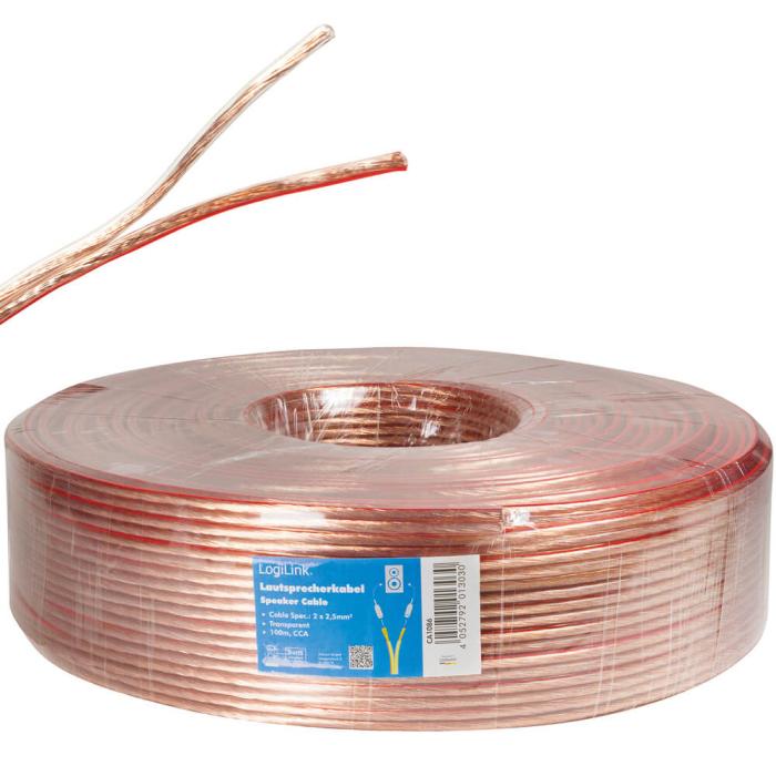 LogiLink - LogiLink Högtalarkabel 2x2 5 100m Tr