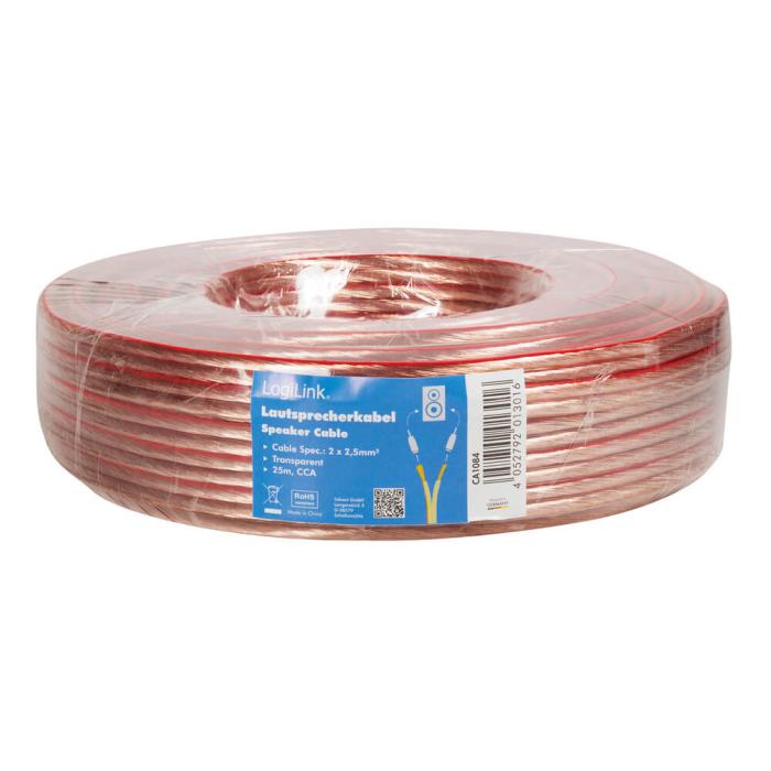 LogiLink - LogiLink Högtalarkabel 2x2 5 25m Tr
