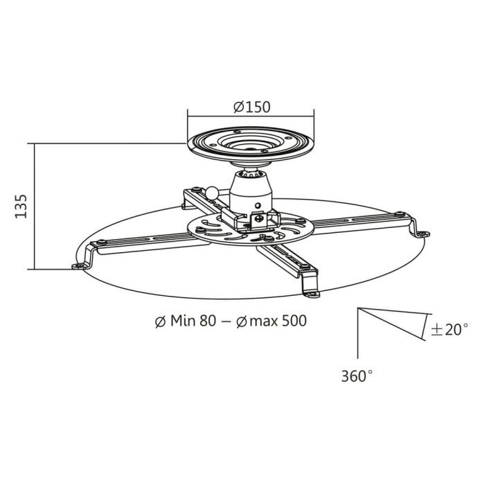 LogiLink - LogiLink Projektorfäste Universal 135mm