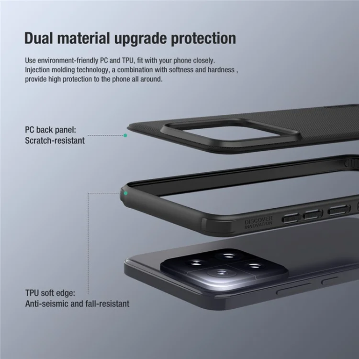 Nillkin - Nillkin Xiaomi 14 Mobilskal Super Frosted Shield Pro - Svart