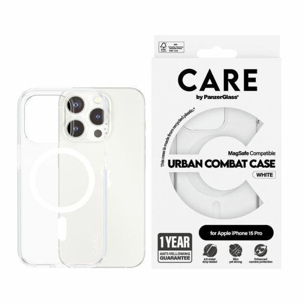 Alternativ bild 0 för CARE by PanzerGlass Flagship Case Transparent Urban Combat w. White MagSafe iPhone 15 Pro