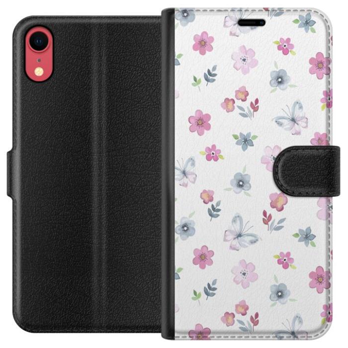 iSecrets - Plånboksfodral till Apple iPhone XR med Blommor och fjärillar