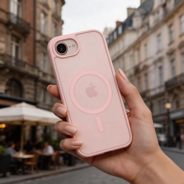 Tech-Protect - Tech-Protect Mobilskal För iPhone 16e/17e Magsafe Basicmag - Matt Rosa