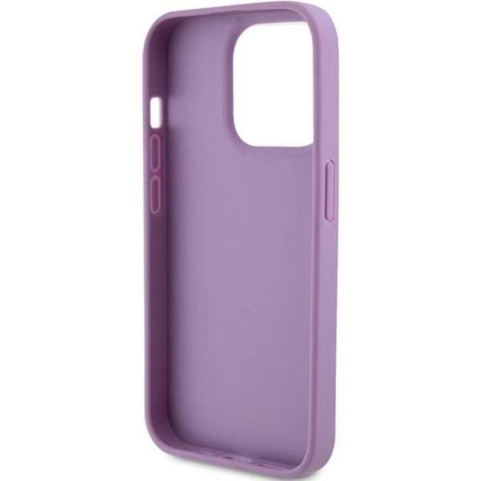 Guess - Guess iPhone 15 Pro Max Mobilskal Läder Stamped - Lila