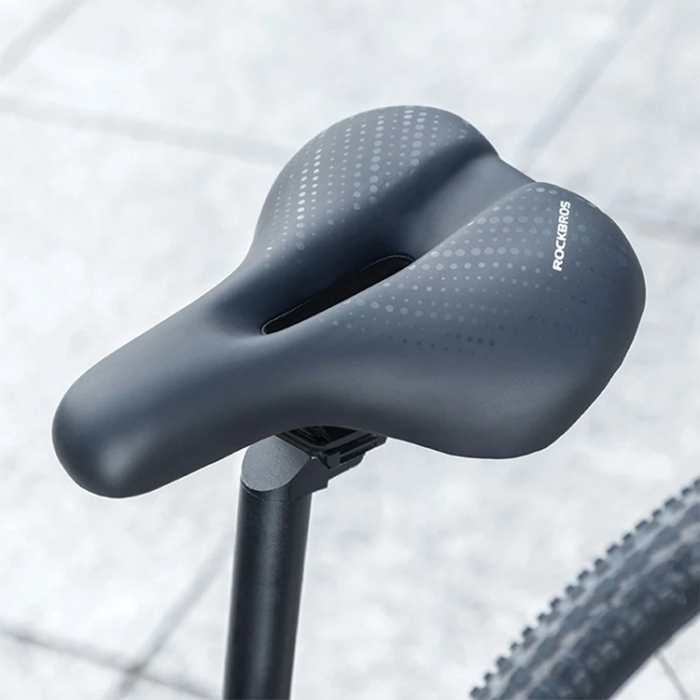 Rockbros - Rockbros MTB Cykelsadel + lampa - Svart
