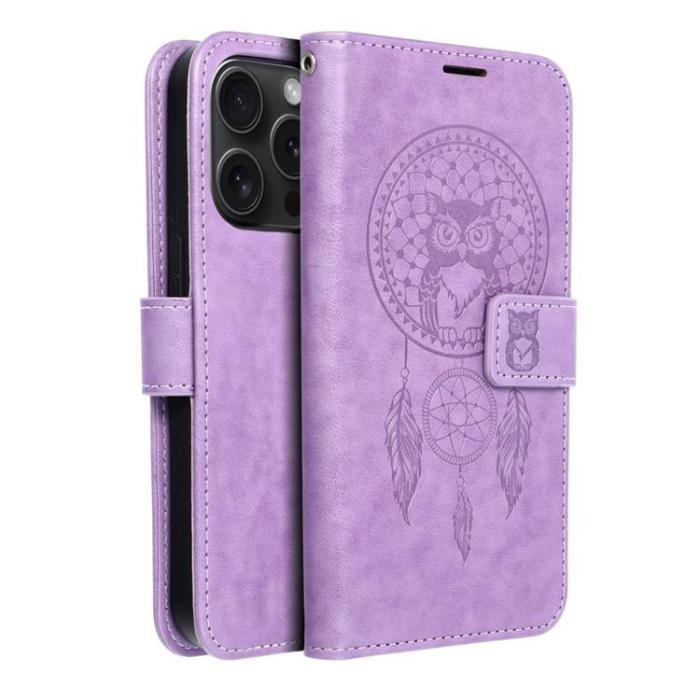 OEM - iPhone 15 Pro Plånboksfodral Mezzo Dreamcatcher - Lila