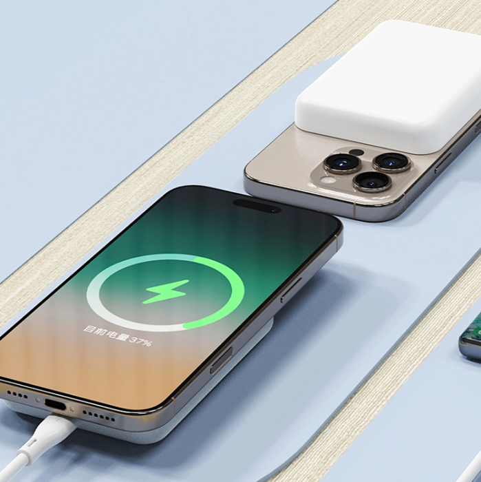 Dudao - Dudao MagSafe Powerbank 10000mAh 20W USB-A/USB-C - Vit