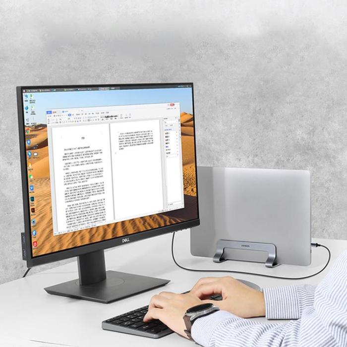 Ugreen - Ugreen Laptop Stand Vertical Almunium - Silver