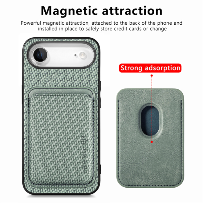 A-One Brand - iPhone Air Mobilskal Detachable Korthållare - Grön