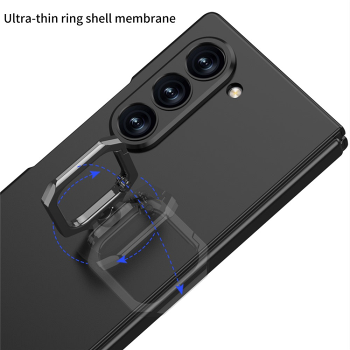 GKK - GKK Galaxy Z Fold 7 Mobilskal Ringhållare Kickstativ - Grå