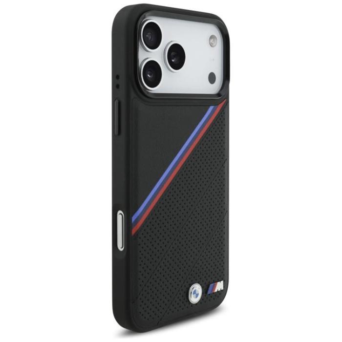 BMW - BMW iPhone 17 Pro Max Mobilskal MagSafe M Tricolor Metal Logo - Svart