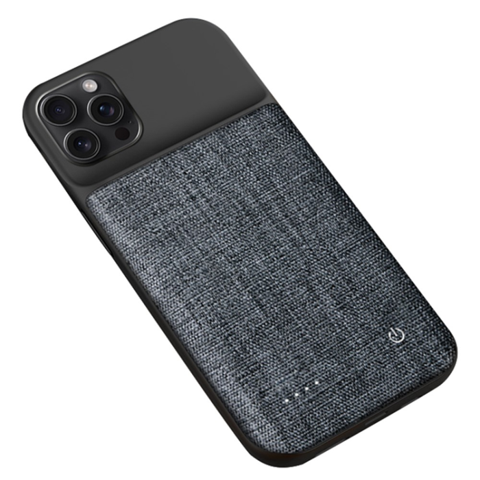 A-One Brand - iPhone 15 Pro Batteriskal 6800mAh Oxford Cloth - Svart