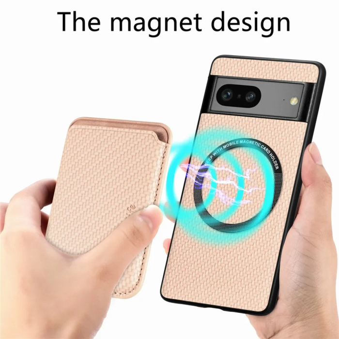 Taltech - Google Pixel 7A Mobilskal Korthållare Detachable - Ljusrosa