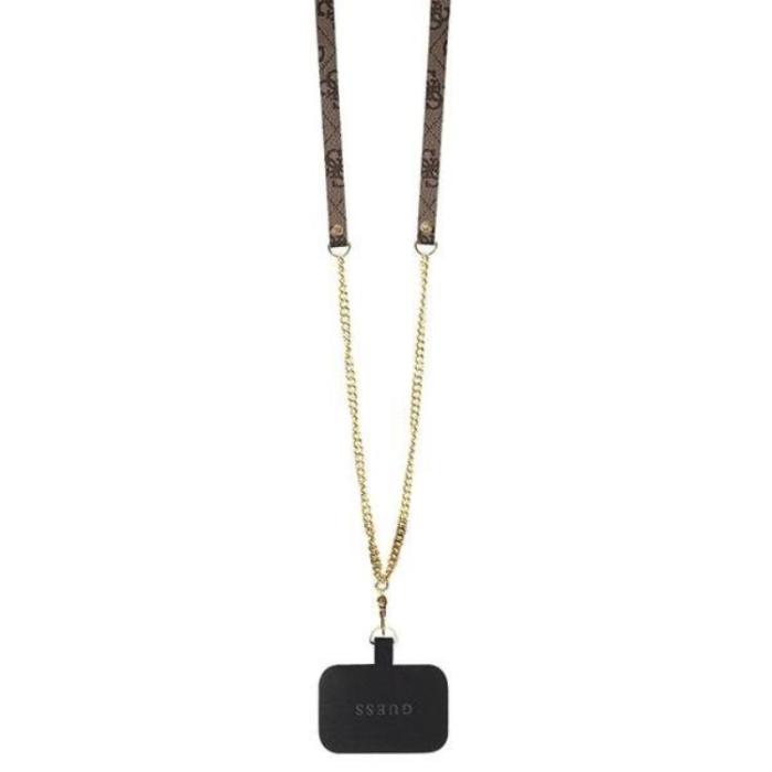 Guess - Guess iPhone 11/XR Mobilskal Crossbody Metall Logo - Brun