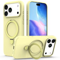 A-One Brand - iPhone 17 Pro Mobiskal MagSafe Kickstand PC + Silikon - Gul
