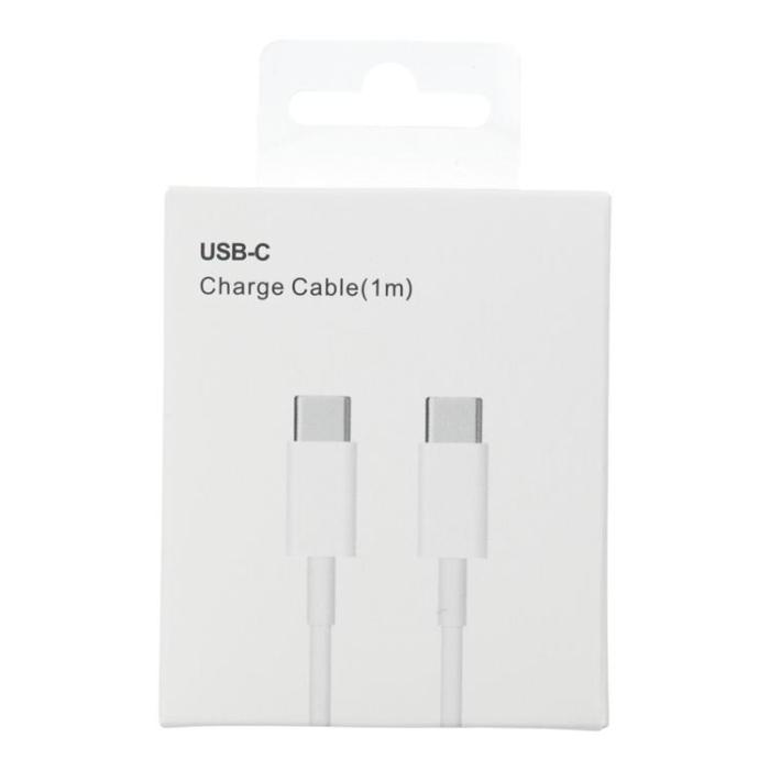 OEM - USB-C till USB-C kabel 1m 60W HD-Box - Vit