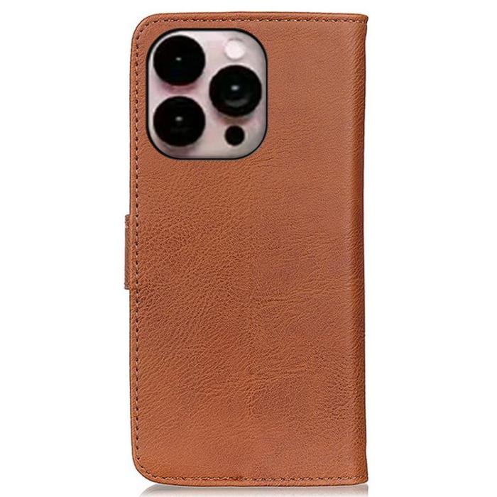 KHAZNEH - KHAZNEH iPhone 14 Pro Max Plånboksfodral Retro - Brun