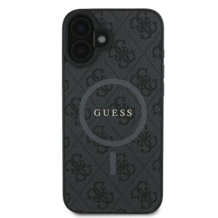 Guess - Guess iPhone 16 Mobilskal Magsafe 4G Ring Classic Logo - Svart