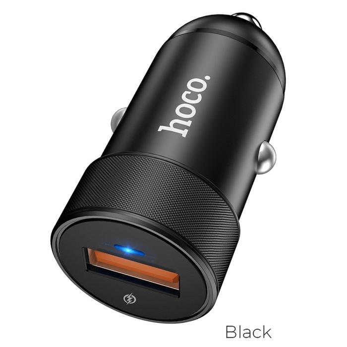 Hoco - HOCO Billaddare USB QC3.0 4A 18W Fully Power Z32A Svart