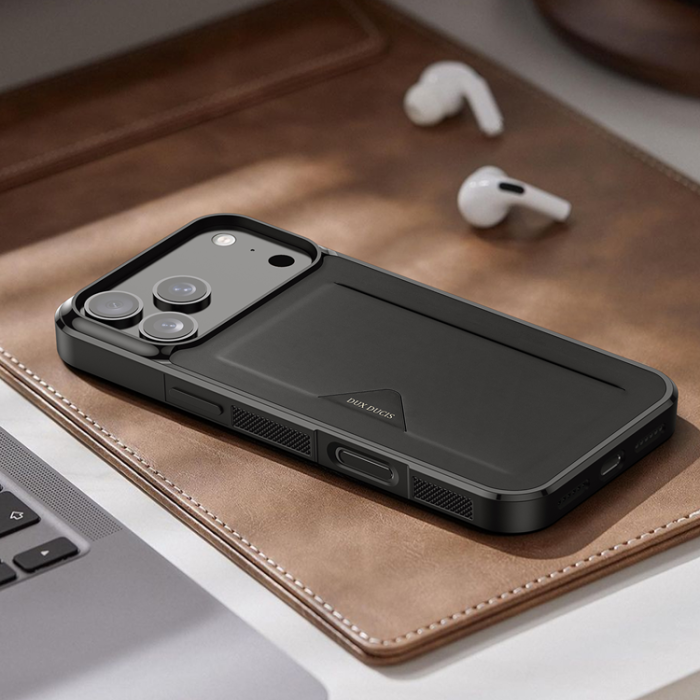 Dux Ducis - DUX DUCIS iPhone 17 Pro Max Mobilskal Korthållare Pocard - Svart