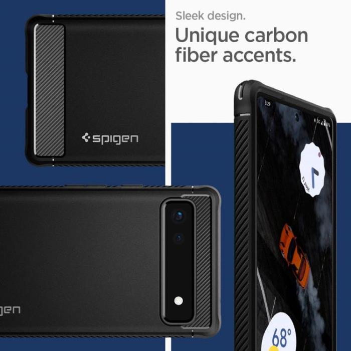 Spigen - Spigen Rugged Armor Skal Google Pixel 6a - Matte Svart