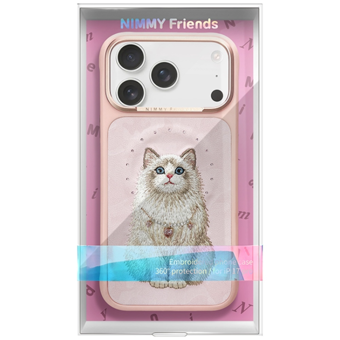 NIMMY - Nimmy Mobilskal För iPhone 17 Pro MagSafe Lucky Fashion Cat - Rosa