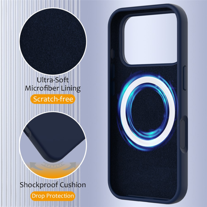 A-One Brand - iPhone 17 Pro Max Mobilskal MagSafe Silikon Anti-Drop