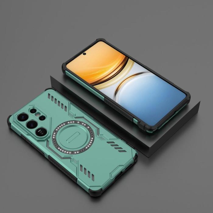OEM - Mobilskal till Samsung Galaxy S26 Ultra Magnetiskt Butterfly Armor PC + TPU Grön