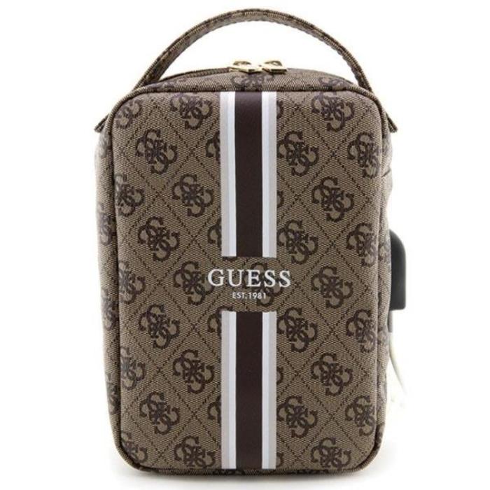 Guess - Guess Organizerväska Printed Stripes - Brun