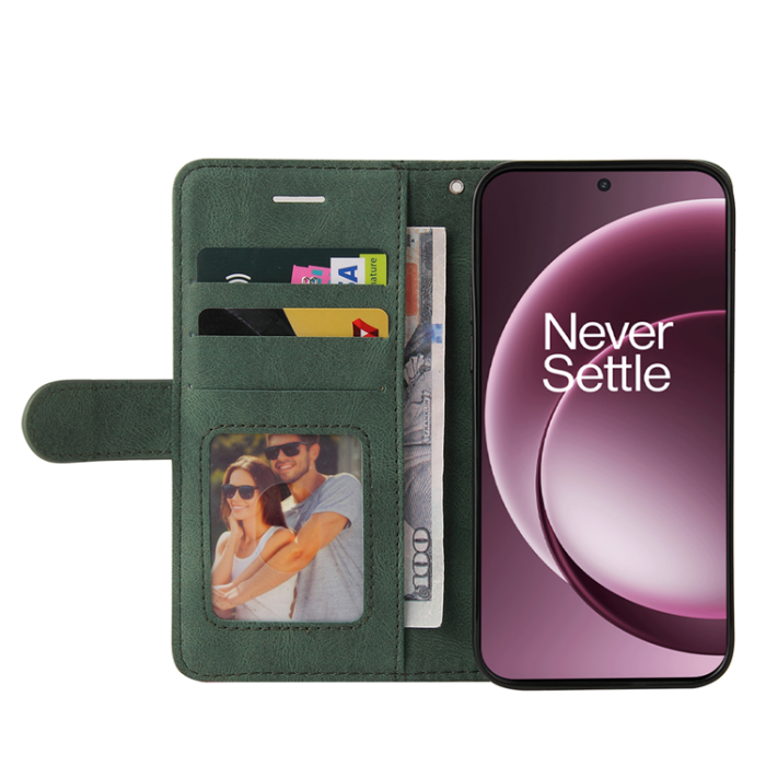 A-One Brand - OnePlus 15 5G Konstläder Plånboksfodral Bi-Färg Splicing Design