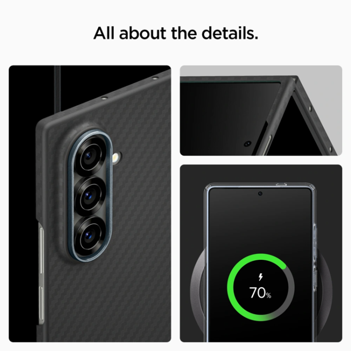 Spigen - Spigen Galaxy Z Fold 7 Mobilskal Airskin Aramid - Svart