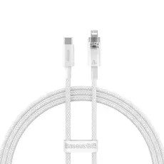 BASEUS - Baseus USB-C till lightning kabel 20W 2m Explorer - Vit