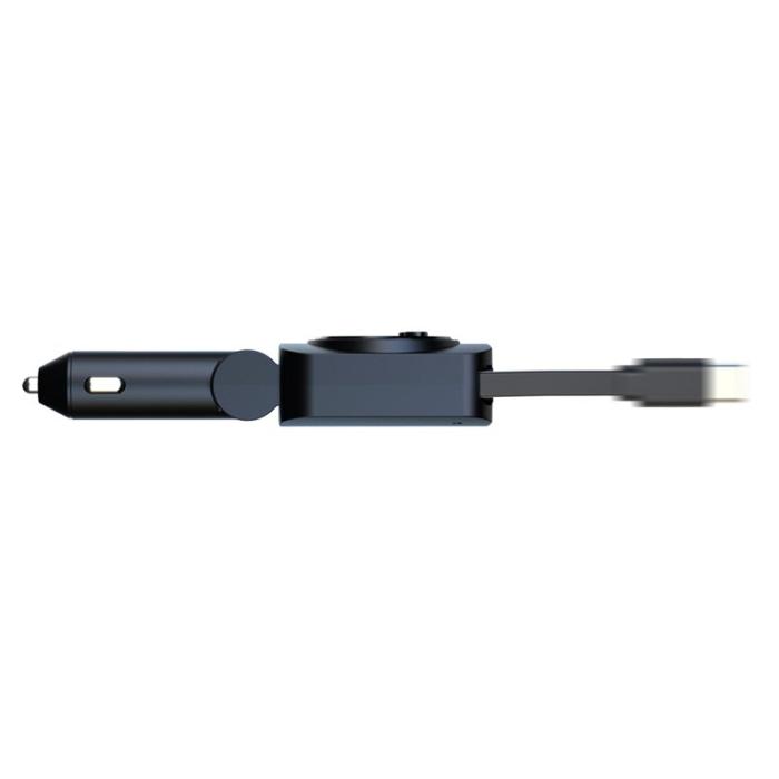 OEM - C76 PD 30W Billaddare med Utdragbar Kabel och Bluetooth FM Sändare