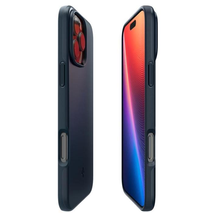 Spigen - Spigen iPhone 16 Pro Mobilskal MagSafe Thin Fit - Metal Slate