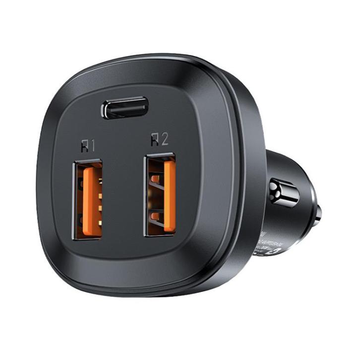 Acefast - Acefast Power Billaddare 66W Typ-C Till 2x USB - Svart