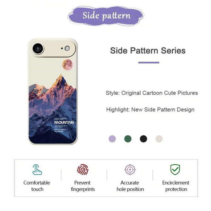 A-One Brand - iPhone Air Mobilskal Blue Snow Mountain Pattern TPU - Grön