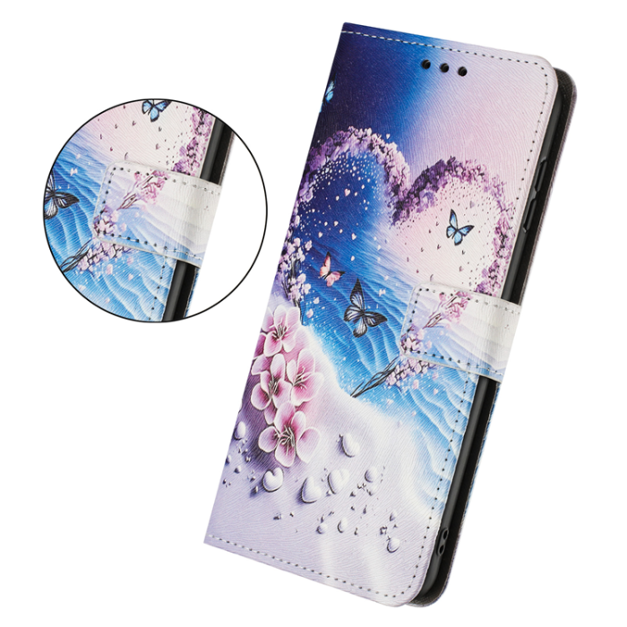 A-One Brand - Sony Xperia 10 VII Plånboksfodral Pattern Printing - Heart Butterfly