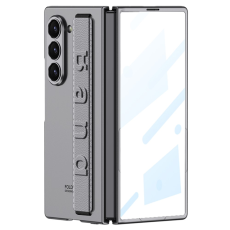 GKK - GKK Galaxy Z Fold 7 Mobilskal Handrem Med Fram Härdat Glas - Grå
