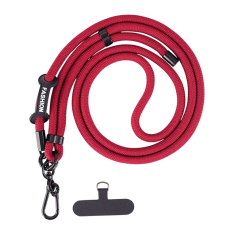 A-One Brand - Crossbody Mobilrem Lanyard Justerbar 7mm - Röd