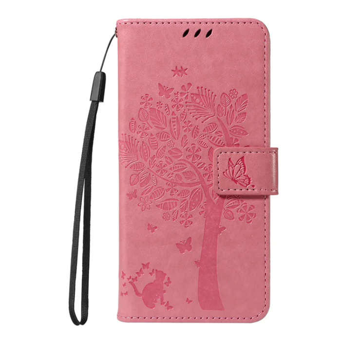 A-One Brand - iPhone 17 Plånboksfodral Tree Pattern - Rosa