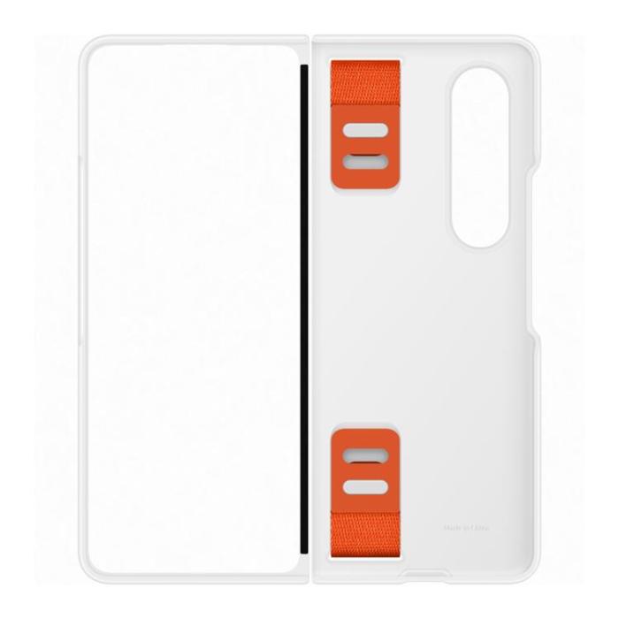 UTGATT1 - Samsung Galaxy Z Fold 4 Skal Silicone Grip Strap - Vit